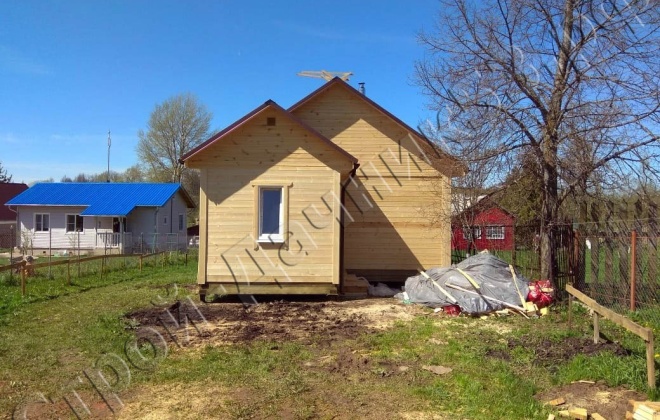 1 Брусовая баня Б-35 6×8, 42 м², Московская область, Рузский райн, Деревня Подолы (2)